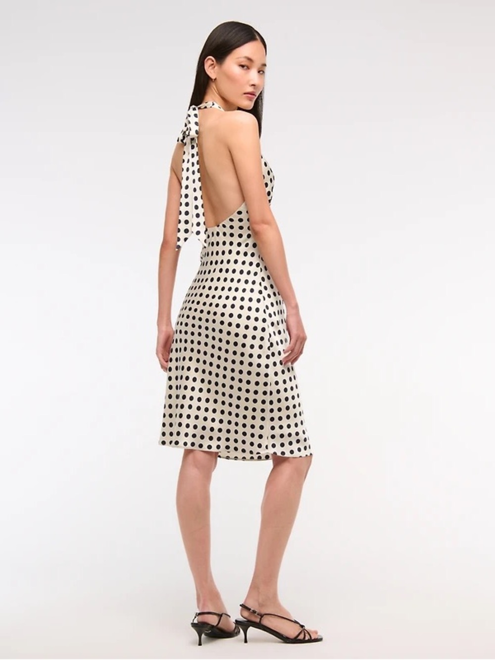 Abercrombie & Fitch Halter Neck Polka Dot Slip Dress Women’s XL NEW Whimsy